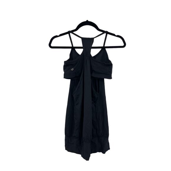 Lululemon Top Womens 4 Tank No Limits Black Racerback Built In Bra Athletic - Picture 2 of 4